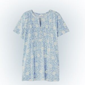 J. Jill Linen-Blend Flutter Short Sleeve Tunic Top